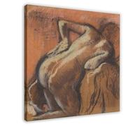 Après Le Bain, Femme S'essuyant by Edgar Degas - Póster impreso para habitación de adolescentes y niños, lienzo para pared, marco de 50,8 x 50,8 cm