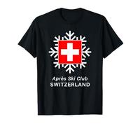Après Ski Club Suiza Snowflake Bandera Suiza Camiseta