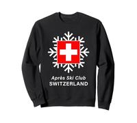 Après Ski Club Suiza Snowflake Bandera Suiza Sudadera
