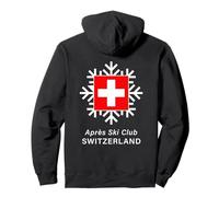 Après Ski Club Suiza Snowflake Bandera Suiza Sudadera con Capucha