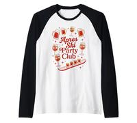 Apres Ski Party Club Bebidas Deportes Invierno Diseño Camiseta Manga Raglan