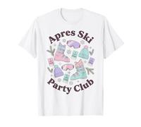 Apres Ski Party Club Retro Invierno Esquí Vacaciones Camiseta