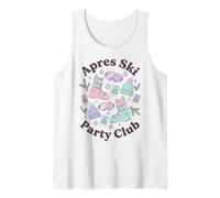 Apres Ski Party Club Retro Invierno Esquí Vacaciones Camiseta sin Mangas