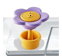Apretador de botón de inodoro con forma de flor, herramienta de descarga de tanque de agua con estructura de resina compacta, botón de presión fácil de usar para baños públicos en el hospital