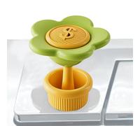 Apretador de botón de inodoro con forma de flor, herramienta de descarga de tanque de agua con estructura de resina compacta, botón de presión fácil de usar para baños públicos en el hospital