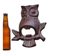 Apribottiglie di birra a parete, Apribottiglie gufo in ghisa montato a parete, decorazione decorativa in fusione di sabbia Robusto oggetto d'antiquariato per negozio, giardino, casa, bar, gara