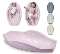 Apricity Baby Cambiador de pañales, color rosa, impermeable, antideslizante, fácil de limpiar, cambiador de pañales para tocadores, cambiador portátil grande y lavable para recién nacidos a niños
