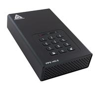 Apricorn 10 TB Aegis candado Escritorio FIPS encriptación Hardware Encriptado USB 3 Disco Duro - Negro