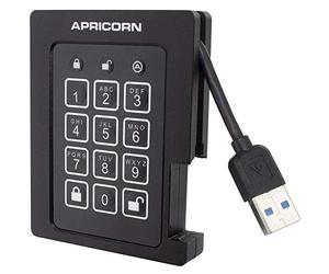Apricorn Aegis Candado 480GB SSD 256-Bit, FIPS 140-2 Validado USB 3.0 Hardware Encrypted External Portable Drive *RUGGEDISED* (ASSD-3PL256-480F)