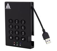Apricorn Aegis Padlock 2TB USB 3.0 256-bit AES XTS Disco Duro Externo portátil cifrado por Hardware (A25-3PL256-500), Color Negro