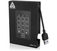 Apricorn Aegis Padlock Fortress 500GB - Disco duro externo (500 GB, 3.0 (3.1 Gen 1), 5400 RPM, Negro)