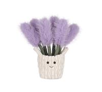 Apricot Lamb Cesta de flores de lavanda, juguetes de peluche para niños, suave y bonito peluche para bebés, niñas y niños, lavanda mullida, color lila, 26 cm