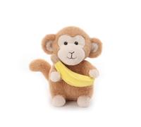 Apricot Lamb Juguetes de peluche de mono para niños, suaves y lindos peluches para bebés, niñas y niños, color marrón, 16 cm