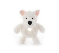 Apricot Lamb Sonajero de felpa suave para perros de West Highland para niños y niñas, juguete de peluche para recién nacidos, 0-3 meses, 0-7 meses y más, 18 cm