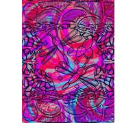 Apricot Twin Dragonflies, Star-Detailed, 8x11 Page, Hardcover Journal, Art Pad, Sketchbook, Drawing Book: Created With Hand-Drawn Art By: Artist Mary Elisabeth Linder @ MaryEMade