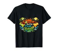 Aprieta el día y Bebe Tequila Margarita Party Crew Camiseta