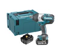 Aprietatuercas a batería makita 18v - 2 baterias (5.0ah), cargador rápido y maletín makpac. - dtw1001rtj