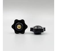 Apriete la tuerca, 1/5 piezas Ciruela a mano Tuercas Mango Rosca Estrella Mecánica Negra de pulgar M4-M12 (extremo ciego, M8 32 5 piezas)(Blind End,M12 48 Iron ore 1pcs)