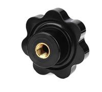 apriete la tuerca, Tuercas de mariposa de estrella de baquelita negra con ajuste manual y perilla de sujeción M4-M16(50*M12-BRASS)