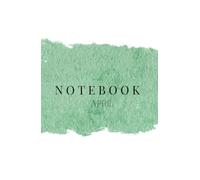 April 2026 Lined Notebook: Green Watercolor Minimalist Journal for Notes, Plans & To-Do Lists: Large 8.5 x 11 • 108 lined pages • Simple, clean white interior for daily writing