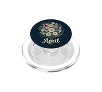April Birth Flower Daisy & Sweet Pea Birthday PopSockets PopGrip para MagSafe