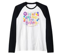 April Fool's Day Birthday Funny Born on April 1st Joke Camiseta Manga Raglan
