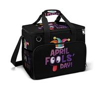 April Fool's Day Cooler Box Bolsa aislada a prueba de fugas Refrigeración portátil Almuerzo Bolsa de hombro para Picnic Playa Trabajo Viajes 15.4 "x12"