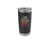 April Name April Personalized Name First Given Vaso térmico de acero inoxidable de doble pared