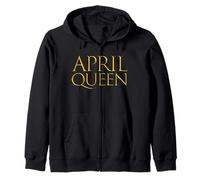 April Queen For Girls Born In The Month of April Sudadera con Capucha