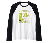 April Showers Bring May Flowers & Rubber Boots For Gardener Camiseta Manga Raglan