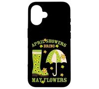 April Showers Bring May Flowers & Rubber Boots For Gardener Carcasa para iPhone 16