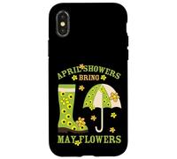 April Showers Bring May Flowers & Rubber Boots For Gardener Carcasa para iPhone X/XS