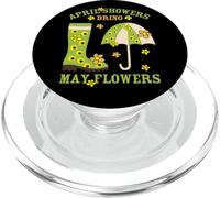 April Showers Bring May Flowers & Rubber Boots For Gardener PopSockets PopGrip para MagSafe