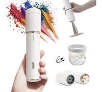 Aprilous Limpiador y secadora de brochas de maquillaje eléctrico, cuello universal patentado mejorado que se adapta al 99% de las formas de pincel, limpieza profunda y secado rápido, recargable y