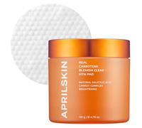 APRILSKIN Carrotene Blemish Clear Vita Pads | Piel grasosa, sensible, propensa al acné | Vegana, libre de crueldad, exfoliante, combate el acné y el ajuste de los poros, 60 almohadillas | sin