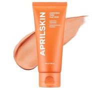 APRILSKIN Carrotene Ipmp - Máscara de arcilla de 3 minutos para el cuidado de los poros, secado rápido, caolín y zinc, reduce los poros y el sebo, efecto refrescante, vegana, exfoliante S