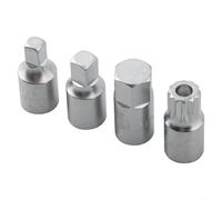 Aprilsunnyzone 4 llaves de tornillo para caja de cambios de reparación de automóviles, llave de drenaje de cárter de aceite de 38 unidades para M16, H17, S8, S10