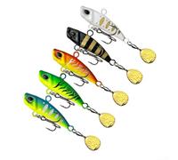 Aprilsunnyzone 5pcs 7-20g 3D Eyes Metal Vib Blade Señuelo Hundimiento Vibración Cebos Placa de Hierro (15g)