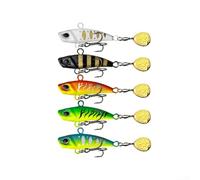 Aprilsunnyzone 5pcs 7-20g 3D Eyes Metal Vib Blade Señuelo Hundimiento Vibración Cebos Placa de Hierro (10g)