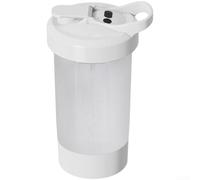 Aprilsunnyzone 600ml Electric Protein Shaker Mug Taza de mezcla automática PP de grado alimenticio con contenedor integrado Carga tipo C para gimnasio y deportes (blanco)