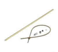 Aprilsunnyzone Barco RC para eje de hélice flexible de 4 mm CW 350 mm de longitud para integración con sistemas de transmisión de cable flexible, tuerca de apoyo y componentes de perro de transmisión