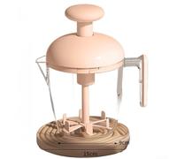 Aprilsunnyzone Batidor manual de huevos con función de prensa, batidor de crema, herramienta de cocina (rosa)