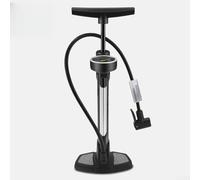 Aprilsunnyzone Bomba de bicicleta de alta presión con configuración de cilindro vertical, construcción de acero inoxidable resistente a la corrosión, pantalla PSI precisa, manguera flexible