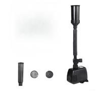 Aprilsunnyzone Bomba de fuente de jardín con diseño sumergible, caudal ajustable, filtro integrado y tres accesorios de boquilla para mejorar las características de agua al aire libre (HJ-743)