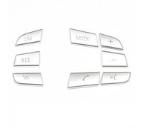 Aprilsunnyzone Botones de volante de coche, calcomanías decorativas para interruptor de botón de volante, para BMW Serie 5 6 7 F10 F07 F06 F01
