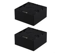 Aprilsunnyzone Caja eléctrica de una sola banda Ethernet Backbox montada en superficie para placa de pared Placas frontales Gestión de cables PVC 4 colores 40 mm de profundidad (negro-2 piezas)