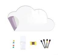 Aprilsunnyzone Calcomanía de pared de pizarra con respaldo magnético para actividades educativas y aprendizaje visual de los niños (blanco)