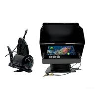Aprilsunnyzone Cámara subacuática HD con pantalla IPS amplio campo de visión e iluminación infrarroja para monitoreo de pesca (B)