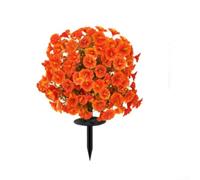 Aprilsunnyzone Corona artificial que combina gloria de la mañana y eucalipto para jardín, decoración del hogar, exhibición interior al aire libre con pétalos realistas y estructura de tallo resistente
