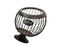 Aprilsunnyzone Elegante cesta de hierro con influencia nórdica para almacenar aperitivos, frutas, dulces, juguetes y cápsulas de café en interiores (B)